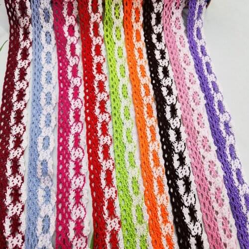 10 Meter Long 2.5 cm Width Polyester Cotton Lace Ribbon Handmade Patchwork Decoration Gift Wedding Garment Sewed Floral Packing