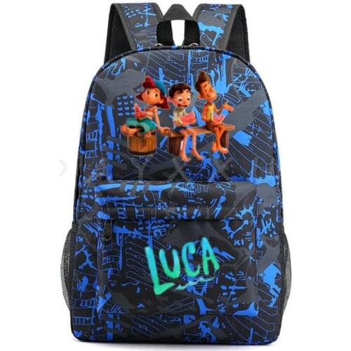Luca Backpack Children Cartoon Anime School Bags Laptop Rucksack Girls Boys Knapsack Unisex Waterproof Travel Mochilas