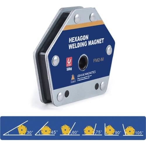 ALLSOME 4PCS Magnetic Welding Fixer Holders 30°,45°,60°,75°, 90°,135°Multi-angle Neodymium Magnet Holding Auxiliary Locator Tool