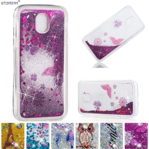 Cute Cover for Samsung Galaxy J7 Pro J7 2017 Glitter Liquid Soft TPU Bumper Case SM-J730F/DS SM-J730FM/DS SM J730FM/DS J730F/DS