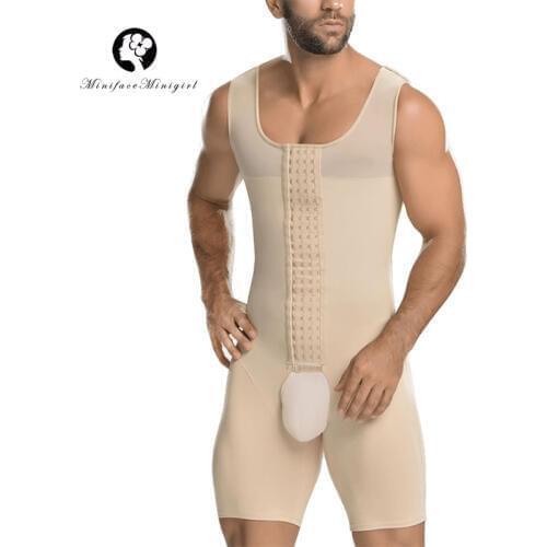 Minifaceminigirl Compression Garments Fajas Colombianas Para Hombre Bodysuit Shapewear Shirt Girdle for Men Shaper Liposuction