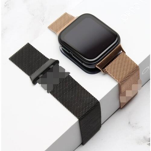 Newest Stainless Steel Magnetic Closure metal Bracelet for OPPO watch 46MM strap band Milanese Loop for OPPO watch 41mm band