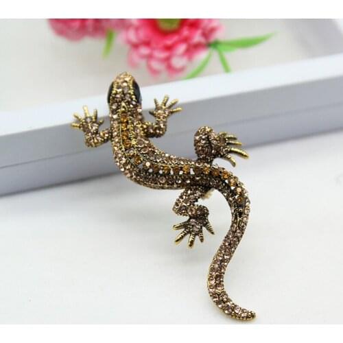 Punk Lizard Brooch Fashion Party Suit Shirt Decoration Pin For Women Men Clothes Accessories Gifts