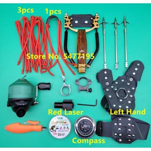 Professional Powerful Hunting Fishing Slingshot Shooting Catapult Bow with Fishing Reel SlingShot Outdoor Sports Sling For Adult