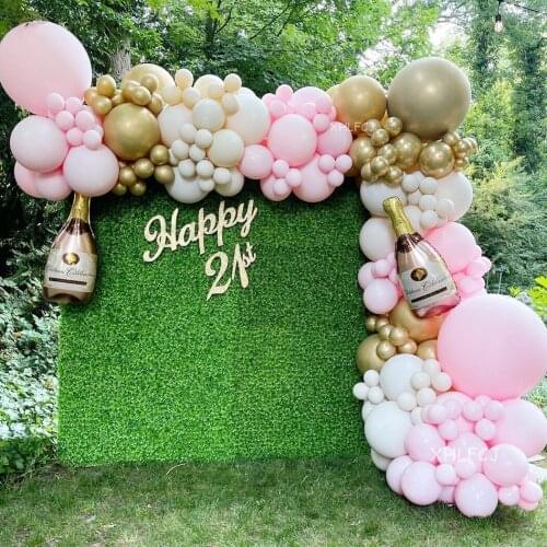 Champagn Rose Gold Botter Balloon Garand Arch Kit Pink Gold Ballons Wedding Birthday Party Backgound Decor Globos Baby Shower