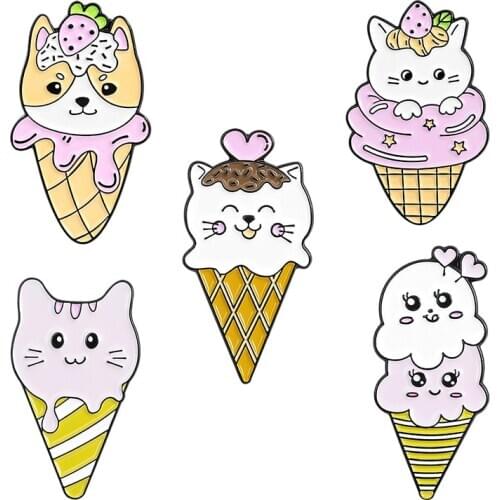 Cute Brooches Enamel Badges Pins On Backpack Womens Cat Brooch Anime Pin Enamel Badges For Clothes Metal Anime Brooches Badges