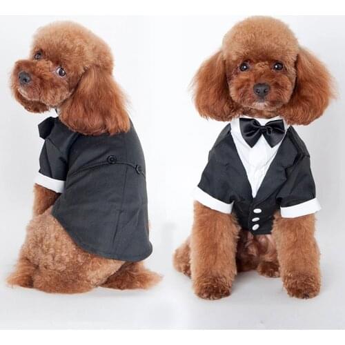 Pet Male Dog Cat Wedding Dress Boy Dog Cat Tuxedo Suits Puppy and Kitten Clothes Wedding Party Costume for Dachshund Shih Tzu