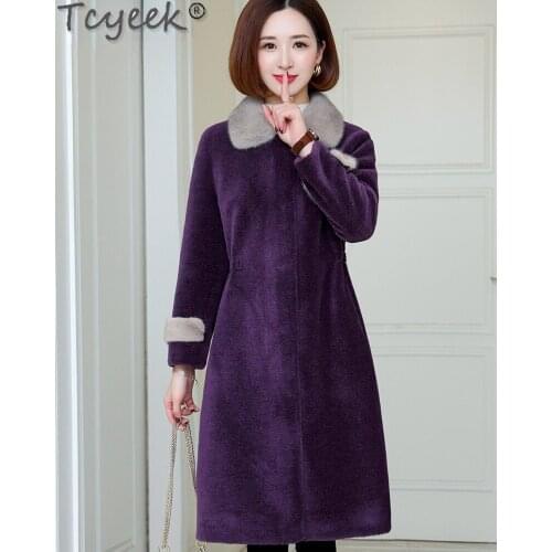 Tcyeek Fur Coats With Collar
