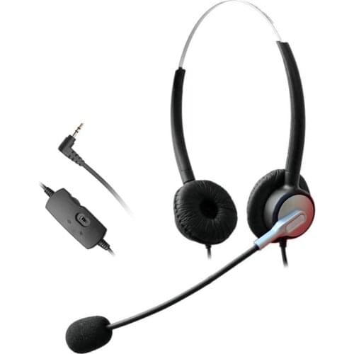 Wantek Call Center Telephone Headset with 2.5mm Headphone Jack for Cisco Linksys SPA922 SPA941 303 501G 502G 504G 508G 509G 525