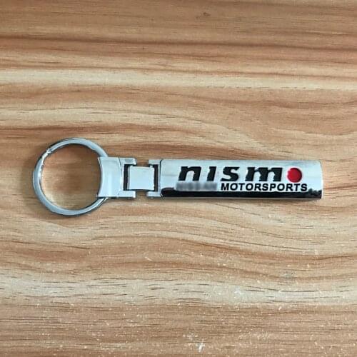 High quality JDM metal cuboid 3D Two sided car key ring for NISMO emblem for nissan gtr qashqai j11 juke keychain accessories