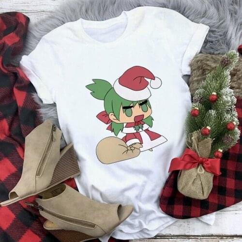 Women Kawaii Demon Slayer Graphics Shirt Christmas T-shirt Female Harajuku Japanese Anime Printed Tops Cute Girls Tops Tee