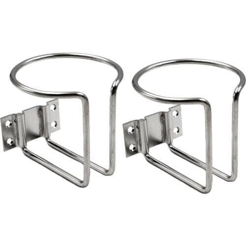 2Pcs Stainless Steel Car Boat Ring Cup Drink Holder Bottle Stand for Marine Yacht Truck RV Camper