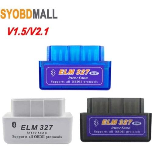 2019 Super Mini ELM327 Bluetooth V2.1 / V1.5 OBD2 Car Diagnostic Tool ELM 327 Bluetooth For Android/Symbian For 9 OBDII Protocol
