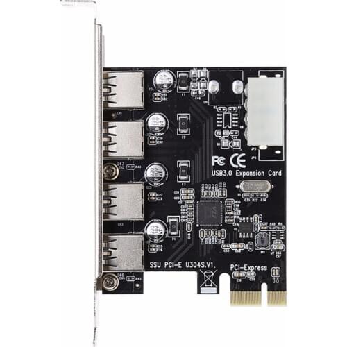 4 Port PCI-E to USB 3.0 HUB PCI Express Expansion Card Adapter 5 Gbps Speed For Desktop Computer Components Brand lsDcbss