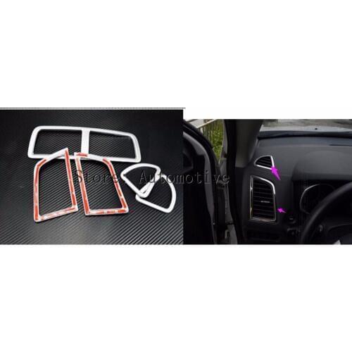 5pcs ABS Chrome Interior Air Vent Cover Trim For Mitsubishi ASX 2013 2014 2015 2016 2017
