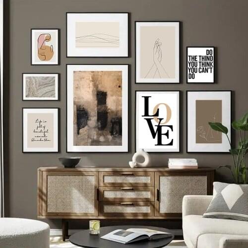 Abstract Line Geometric Oil Painting Wall Art Canvas Painting Nordic Posters And Prints Wall Pictures For Living Room Home Decor