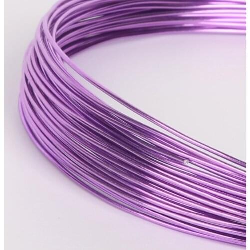 Aluminum Soft Round Wire DIY Craft Jewelry Versatile Painted Purple Aluminum Necklace Bracelet Findings Making 1/1.5/2/2.5mm Dia