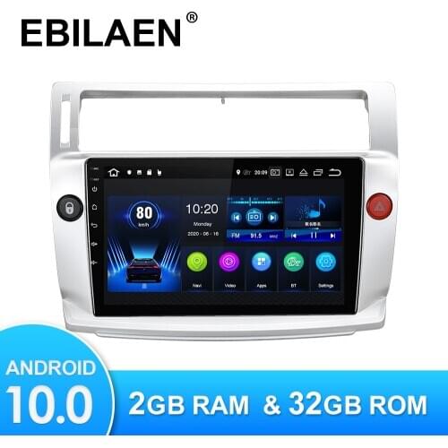 Car Multimedia Player For Citroen C4 C-Triomphe C-Quatre 2004-2009 Android 10.0 Autoradio GPS Navigation Camera WIFI IPS Screen