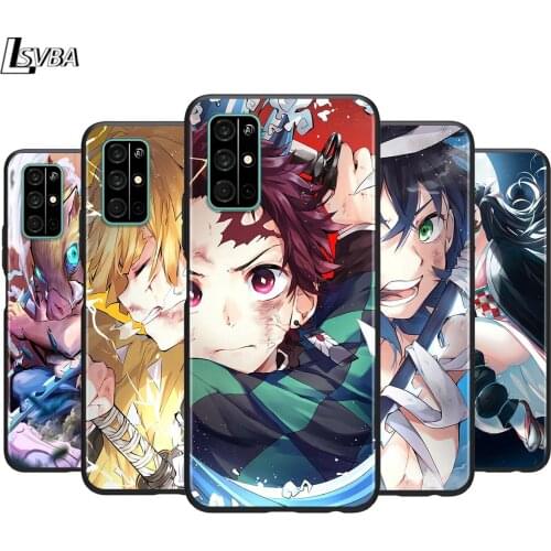 Hot Anime Demon Slayer for Huawei Honor 30 20S 20 10i 9S 9A 9C 9X 8X 10 9 Lite 8A 7C 7A Pro Phone Case Black Cover