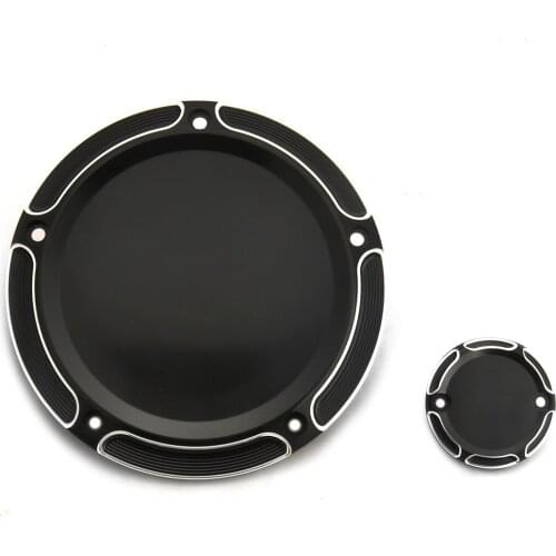 Black Beveled derby timer covers for harley Touring CVO Street Glide FLHXSE Tri Glide Ultra FLHTCUTG 2017-2021
