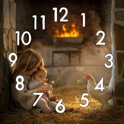 Dpsupr 5D Diamond Painting Kit With Clock Mechanism Cross stitch Full Square Round Diamond Embroidery Baby Girl Mosaic Home Gift
