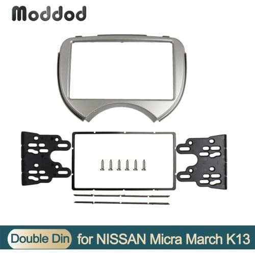 Double Din Radio Fascia for NISSAN Micra March (K13) 2010+ RENAULT Pulse Dashboard DVD Stereo Panel Dash Install Trim Fascia Kit