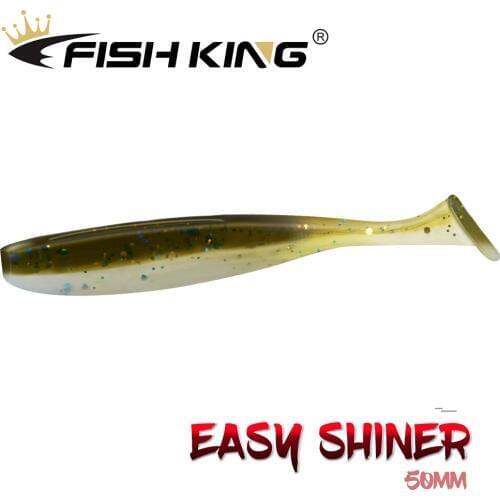 FISH KING Easy Shiner Fishing Lures 20pcs/pack 50mm/1.1g Wobblers Carp Fishing Soft Lures Silicone Artificial Double Color Baits