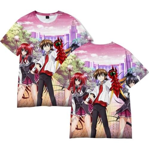 3D High School DxD T Shirt Men Women Tees Harajuku Hip Hop Kids Anime Tops Casual Boys Girls Cartoon Cool t-Shirt Clothing