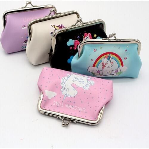 Customized cartoon wallets for women cute kids coin purse creative short wallet printed coin bag mini wallets card key holder