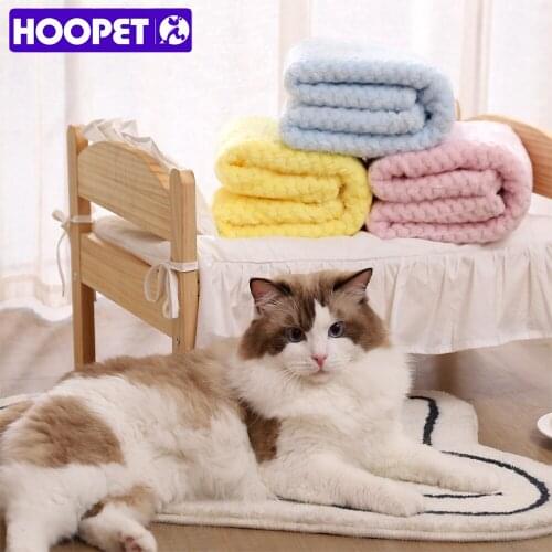HOOPET Super Soft Sleeping Blanket For Cat Autumn Winter Mat For Dog Pet Warm Sleeping Cat Bed Portable Outing Mat For Pet