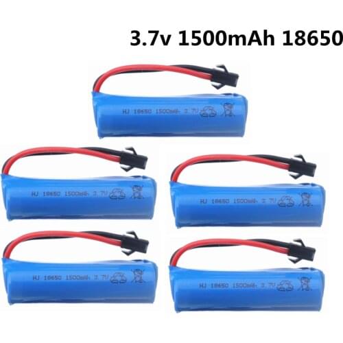 3.7V 1500mAh 18650 Li-ion Battery for remote control helicopter Airplanes car Boat Gun Toy 18650 3.7v battery SM plug