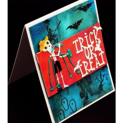 SCD1200 Halloween Trick Metal Cutting Dies For Scrapbooking Stencils DIY Album Cards Decoration Embossing Folder Die Cuts Tools