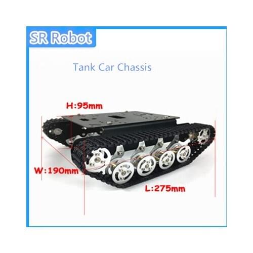 TS100 Metal Rc Robot Tank Car Chassis Shock Absorption Car With Suspension System Crawler Caterpillar for DIY Toy