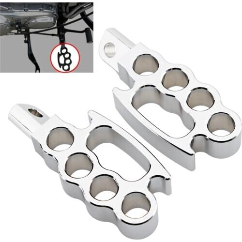 Motorcycle Chrome Knuckle Footpeg Footrest Bike Male Mount Foot Peg For Harley Sportster Cafe Racer Chopper Touring Street Glide