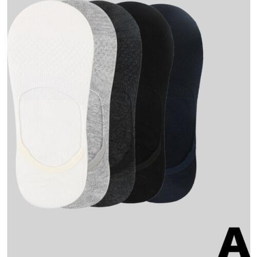 DONG AI Happy Mens Fashion Socks Boat Socks Summer Autumn Non-slip Silicone Invisible Cotton Socks Male Ankle Sock slippers