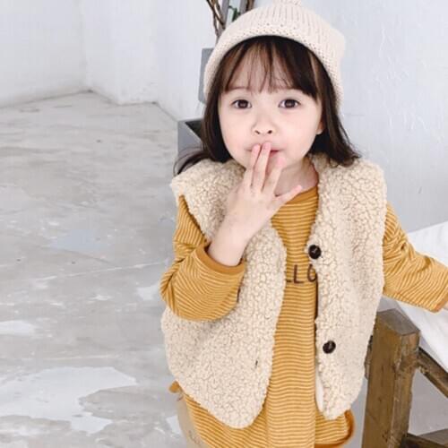 Boys and Girls 2020 New Autumn/winter Clothes Vest Childrens Plus Velvet Thickened Western Style Waistcoat Baby Velvet Jacket