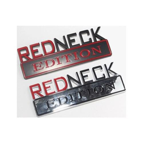 New ABS REDNECK EDITION Emblem Auto Trunk Fender Badge Decals Stickers Car Accessories