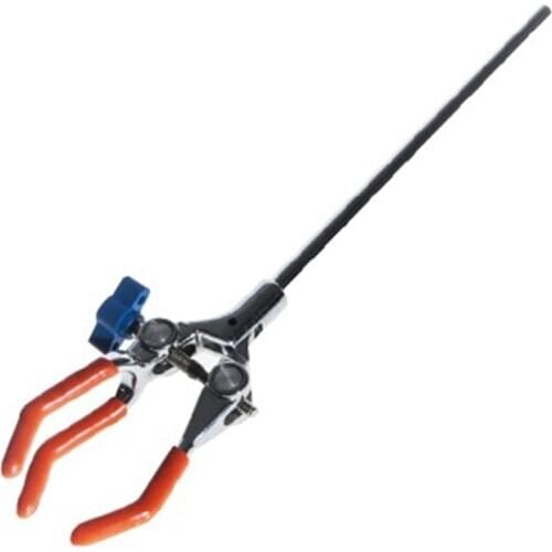 Single Adjustment Three Prong Extension Flask Clip Clamp Zinc Alloy Material Chemistry Lab Clip Clamp for Stand