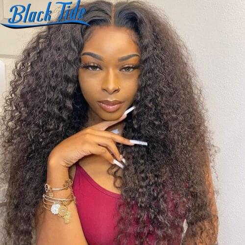 Curly Lace Front Human Hair Wigs 250% Remy 13x4 Lace Front Human Hair Wig Brazilian Curly Frontal Wig 4x4 Lace Closure Wig