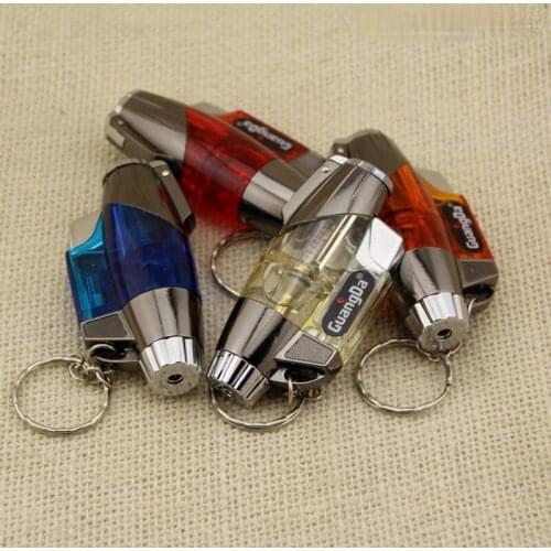 High Firpower Blue Light Straight Into Creative Pendant Inflatable Lighter Smoking Accessories Gadgets for Men Gift for Men