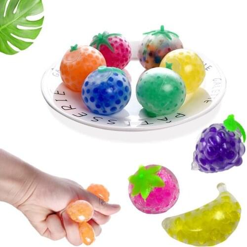 Squeeze Toys Fruit Squishy Pop Fidget Toys Random Color Weird Stuff Funny Things Stress Relieve Toy for Adult Kids Novelty Gifts