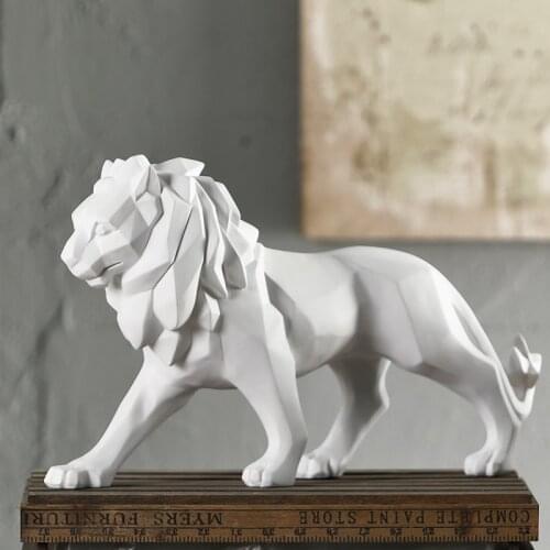Nordic Lion Resin Statue Sculpture Home Decoration Room Accessories Living Room Study Desk Ornaments Figurines for Interior