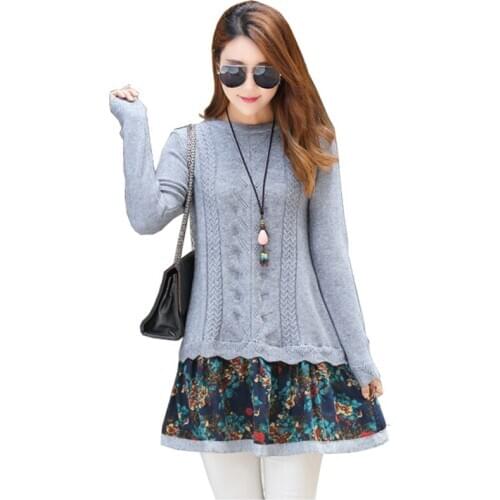 Fashion Maternity Sweater Tops Autumn Back Splits Pullovers Clothes for Pregnant Women Winter Pregnancy Knitted Long Dresses