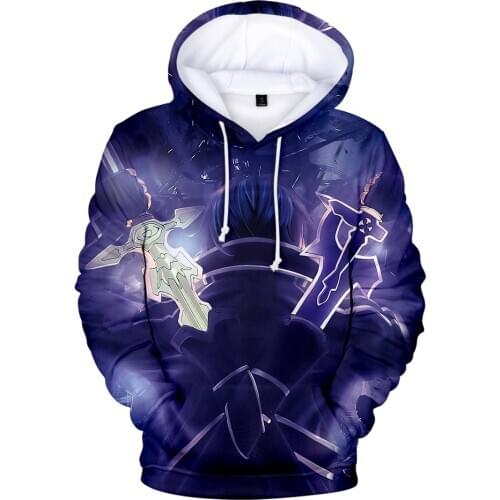 Anime 3D Print Men Women Sword Art Online Alicization Hoodie Cartoon SAO World Sweatshirt Streetwear Fashion Oversized Pullover