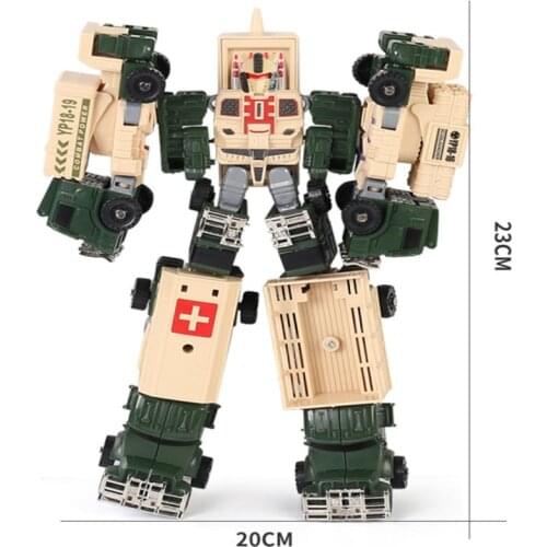 Transformation 5 IN 1 Military Car Toys Bruticus Figure