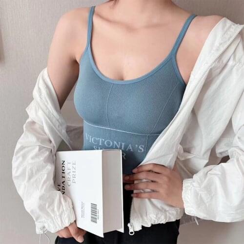 Gym Underwear Sports Bras Women Girl Seamless Bra U Type Backless Bra Running Yoga Sport Tops Push Up Cotton Solid Sports Bra