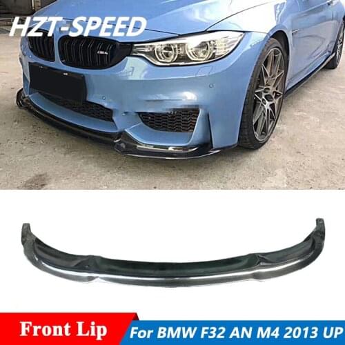 V Style Carbon Fiber Spoiler Chin Front Bumper Lip For BMW 4 Series F32 F33 F36 430i Modify AN M4 2013 Up