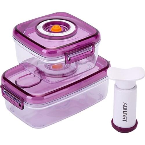 Food Vacuum Storage Box Container with Free Vacuum Pump for Storage Bag Home Outdoor Organizer Kitchen Fresh-Keeping Sealer Tool