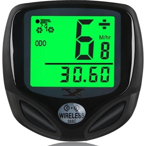 Bike Speedometer Waterproof Wireless Bicycle Bike Computer and Cycling Odometer with Automatic Wake-up LCD Backlight Display