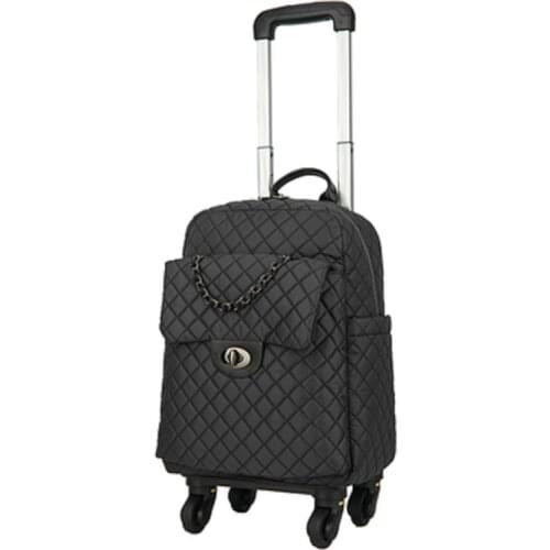 Famous Brand Vintage Suitcase Wheels Rolling Luggage Men Cabin Travel Bag Women Leather Travel Trolley Bag